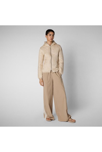 Melody Kadın Kapüşonlu Şişme Mont, Hafif, Taşıma Çantalı, Regular Fit, Bej