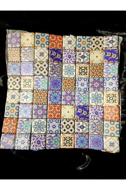 Sanatsal Cam Mozaik Taşı Tezgah Arası Mozaik (1 ADET FİLE 32*32)