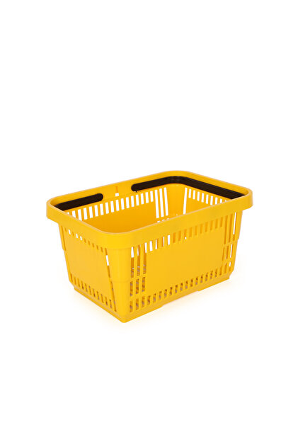 22 Lt Plastik Alışveriş Sepeti - Market El Sepeti Sarı