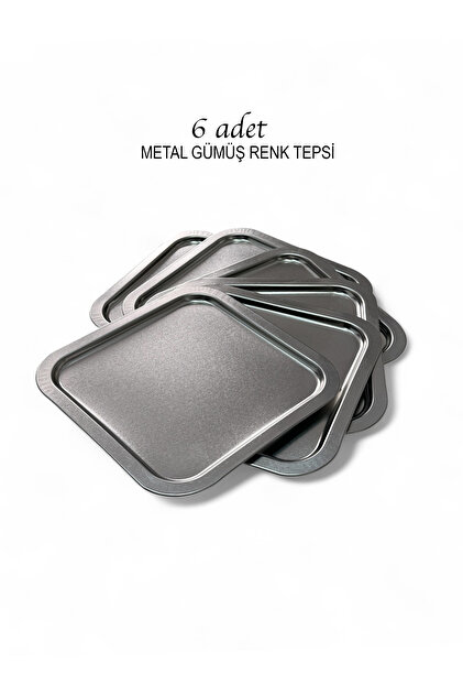 6'lı METAL TEPSİ - LAK KAPLAMA