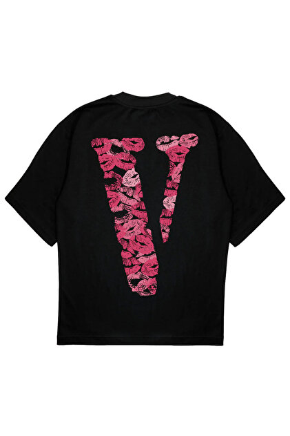 SVART WEAR VLONE KISS Baskılı Oversize Unisex Tişört kiss - Fiyatı