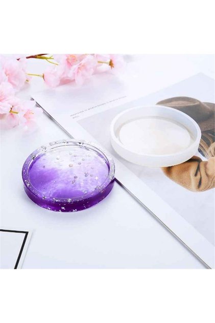 Yuvarlak Reçine Epoksi Kalıp Bardak Altı Büyük Boy 10 Cm -kod:48