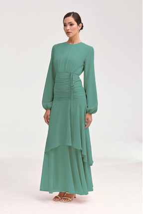 Karabulut Burgundy Fairy Dress- Trendyol