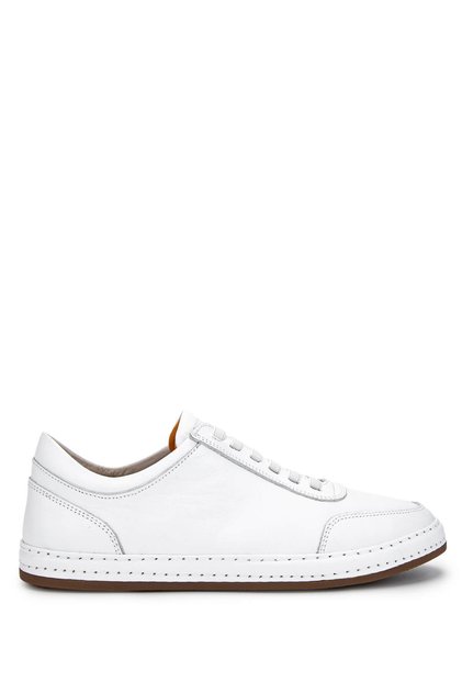 Men's Genuine Leather White Sneakers & Sports Shoes