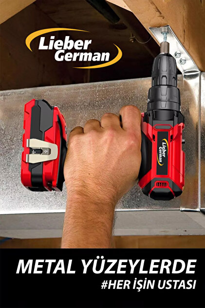 Lieber German Teknoloji V-TEC 1200 Darbeli Li-On 2 Akülü Setli
