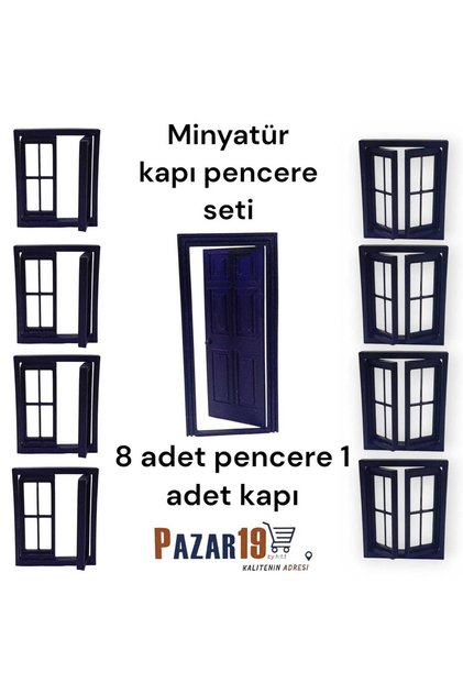 minyatür kapı pencere seti