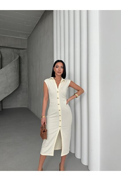 slim fit dress slacks White A-Line Dress w/ Gold Print and Belt w/ Metal Gold Chain – Perfect Wear