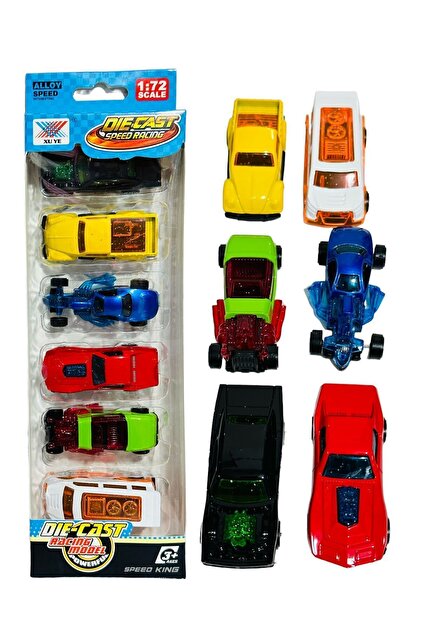 tmtoysandmore metal mini araba 6 farklı model birlikte oyuncak