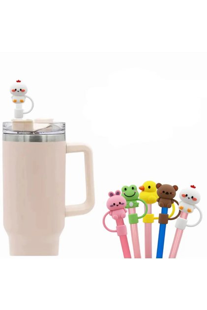 Stnley Quencher Beyaz Civciv Pipet Tıpası Quencher Pipet Tıpası Tavşan Pipet Tıpası
