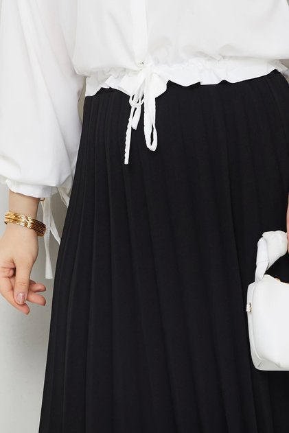Pleated Flared Skirt