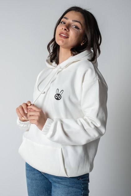 Women's Cotton Hooded Sweatshirt - Stylish and Simple Design / Different Color Choices