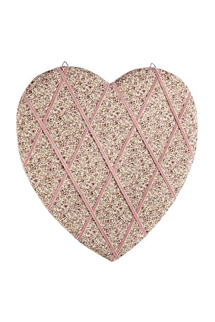 Decoratiune suspendabila pentru perete textil inima Roses Memo Board 40x40 cm