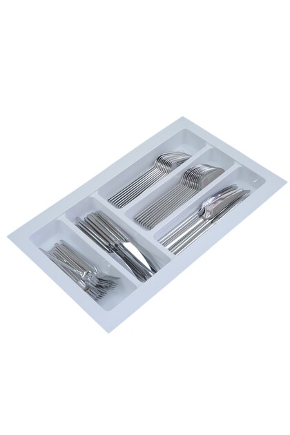 Kitchen, Drawer Organizer, Spoon Holder, White, 29 X 48 cm (3.5 cm Can Be Cut from the End to the Length)
