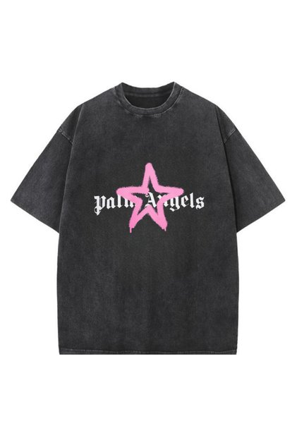 Angel Printed Washable Vintage Unisex Oversize T-Shirt