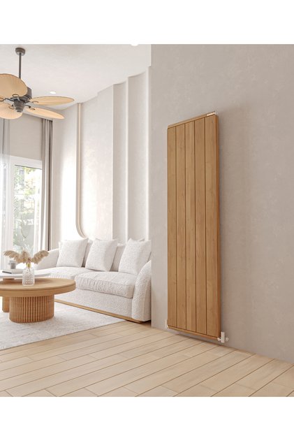 Nergis Classic Alüminyum Dikey Radyatör 800x592 mm Ahşap Kaplama