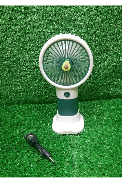 Taşınabilir Şarjlı Mini El Fanı, Masa Fanı Güçlü Vantilatör Pervane Haki 15 cm