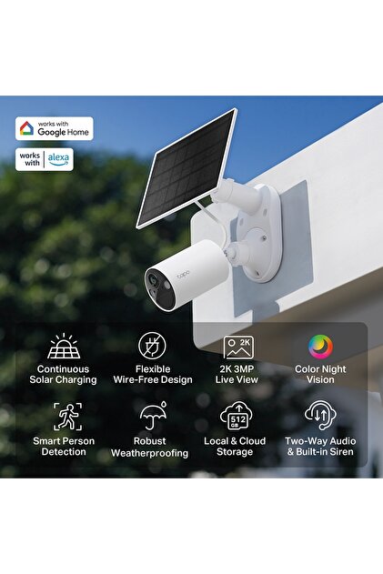 Tp-Link TC82 KIT 2K RenkliGece Görüşü Şarj Edilebilir IP65 110