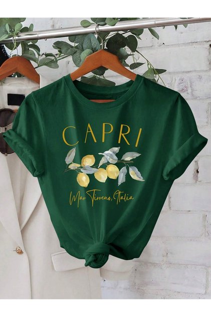 Capri Printed Women's Oversized Loose T-Shirt