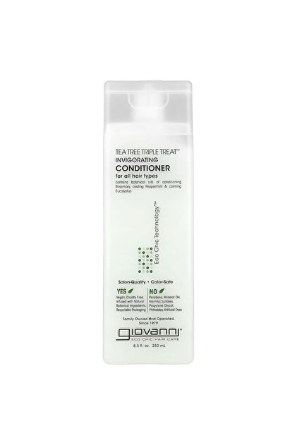 Tea Tree Triple Treat Invigorating Conditioner, For All Hair Types, 8.5 Fl Oz (250 ML)