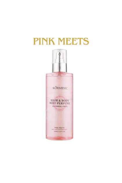 رذاذ للشعر والجسم 290 مل عطر أورا للجسم والشعر للنساء خالٍ من الكحول برائحة تدوم طويلاً - PINK MEETS