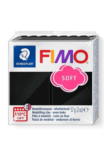 FIMO мека моделираща глина 57 г черна