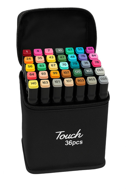 Südor Mona Lısa Tm1-24 Touchblack Çift Uçlu Marker Saplı Pvc Kutu