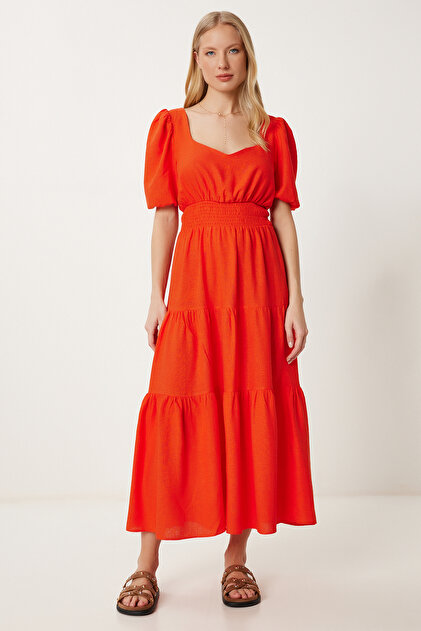 chinese dress ladies Two T's Linen V-Neck Beaded Dress main image 0