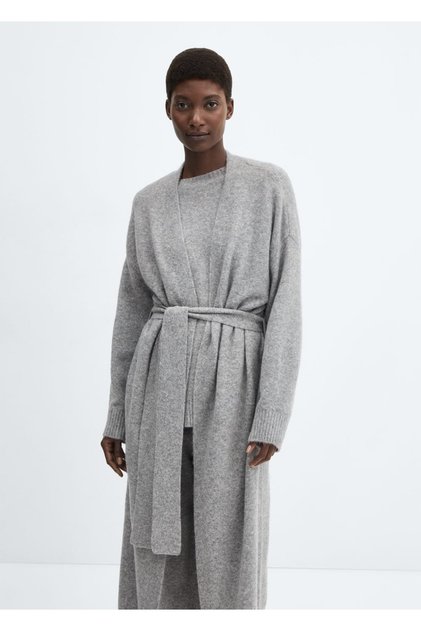 Long knitted cardigan