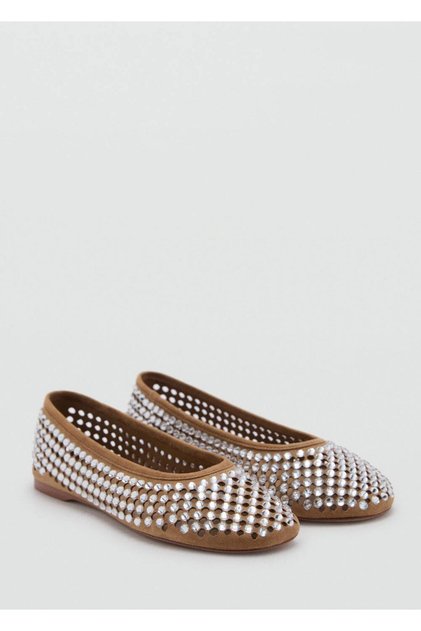 Die Cut Ballerinas with Strass Stones