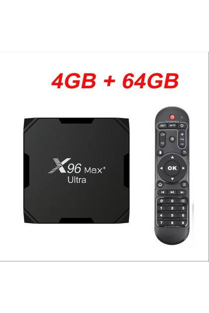 UK Plug 4G64G X96Max Plus Ultra TV Box Android 11 Amlogic S905X4 4GB/32GB 4GB/64GB TV BOX AV1 8K Wif