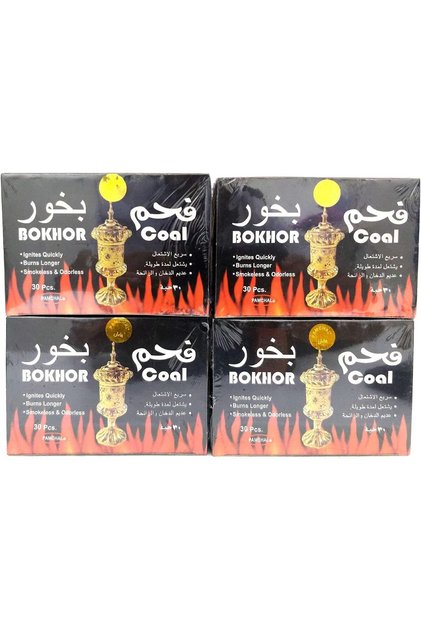 Sett of 4Box Bakhoor Coal-Torch Coal 30pcs-Quick Ignate Charcoal-Offer Compo Pack-120 pcs