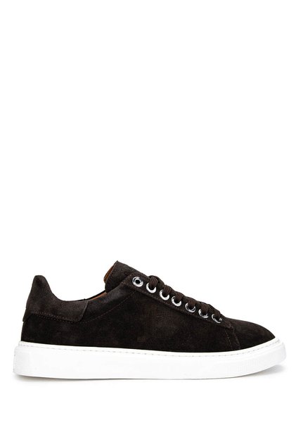 Men's Genuine Leather Brown Suede Sneakers & Sports Shoes