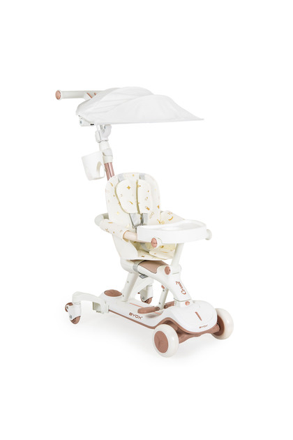 Tricicletă evolutiva 6 în 1 Byox Cornet White – Cu Scaun, Control Parental, LED și Muzică – 12 Luni+