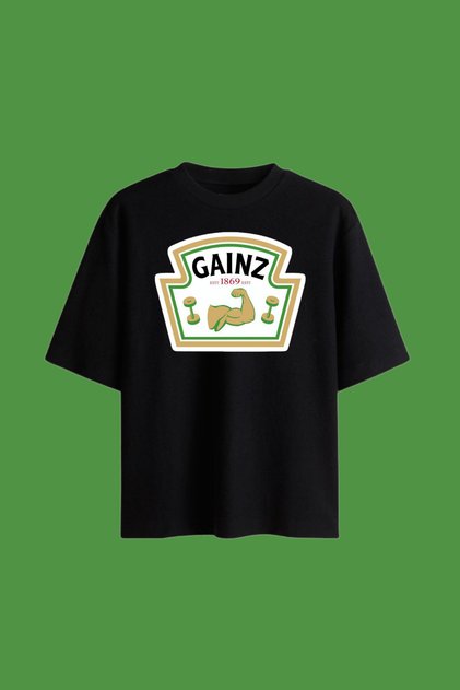 Μπλουζάκι GAINZ GYM με στάμπα Oversize
