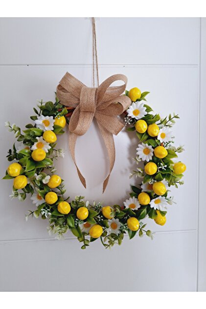 Yakamoz Style Limon ağacı kapö süsü 30cm çelenk - Fiyatı, Yorumları