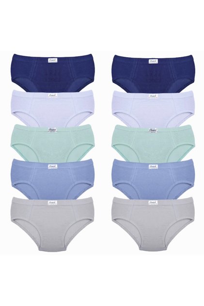 10-Piece Boy's Colorful Plain Lycra Panties