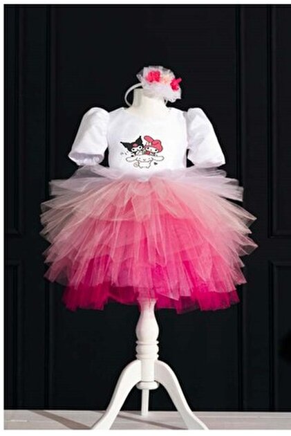 YAĞMUR KOStütüM Taç Hediyeli Kuromi Hello Kitty My Melody Temalı