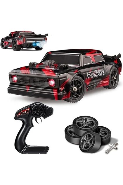 RC off road drift monster truck. 4 wheel drive 1:16 scale, LED angle lights