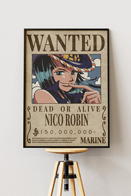 Anime Marketi One Piece Wanted Tasarımlı Çerçevesiz Poster 33x48