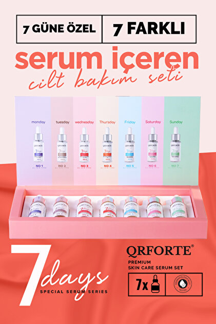 QRFORTE 7 Days Serum Seti - 7 Farklı Serum 7 Özel Etki 30 Günlük