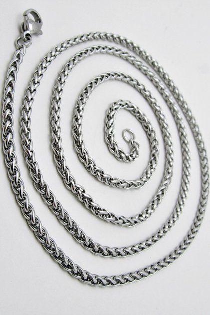 Thin Sports Model Men's Steel Necklace Chain 2 mm 56 cm Eck12