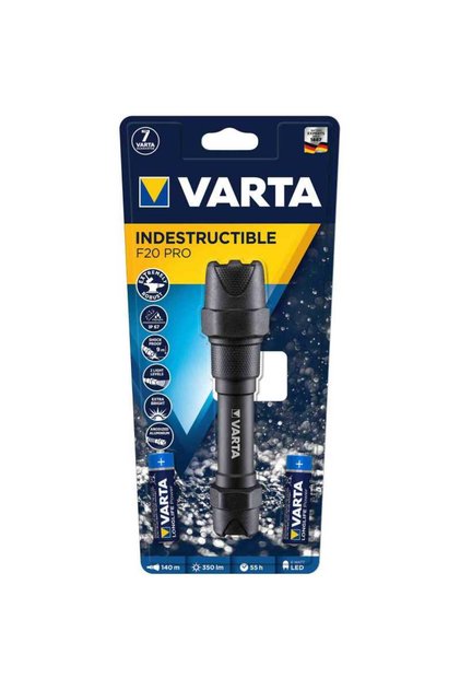 Lanterna LED Varta F20 Pro rezistenta sporita 6W 350lm IP67 aluminiu baterii incluse 2 x AA