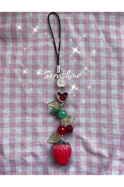 Strawberry Charm Y2K Coquette Strawberry Charm