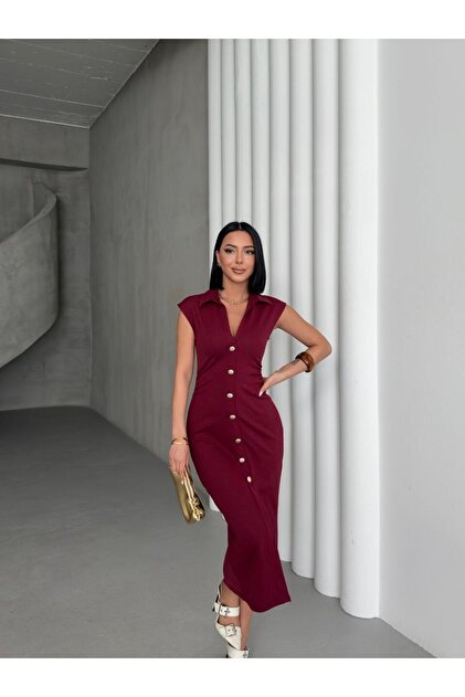 eyeshadow that goes with burgundy dress Pop of Color Silk Pencil Skirt main image 0