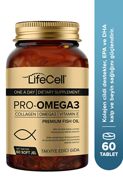 Lifecell Omega3 Epa Dha 2000mg - 60 Adet Soft Jel Balık Yağı