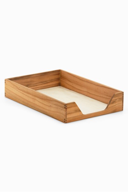 Reka A4 Paper Tray & Document Box - Cherry Wood