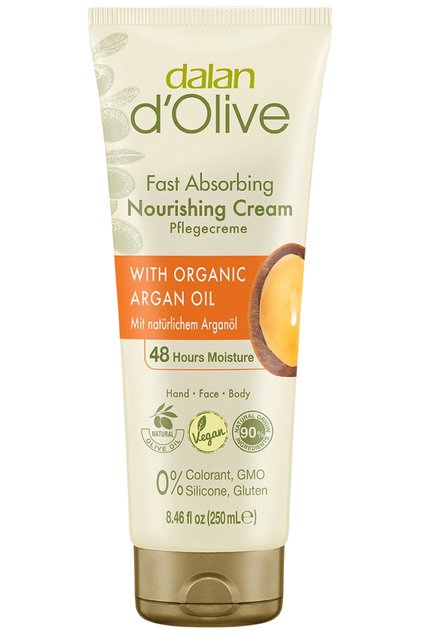 Cremă tub cu extract de ulei de argan organic Dolive 250 ml