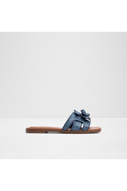 SEAFLOWER - Kadın Tekstil Denim Düz Bağcıksız Düz Sandalet