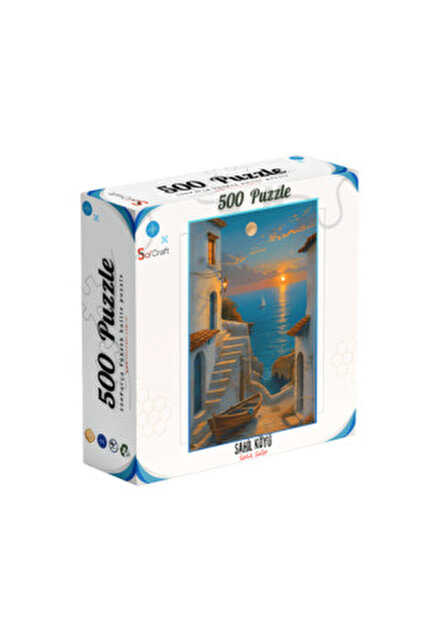 Soi Craft 500 Parça Puzzle Yelkenli Tekne ve Palmiyeler Günbatımı