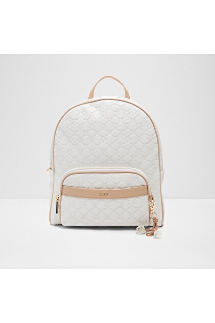 Aldo Enabeldar - Women's Faux Leather Light White Top Zipper Closure Medium Backpack- Trendyol Aldo Enabeldar - Women's Faux Leather Light White Top Zipper Closure Medium Backpack- Trendyol